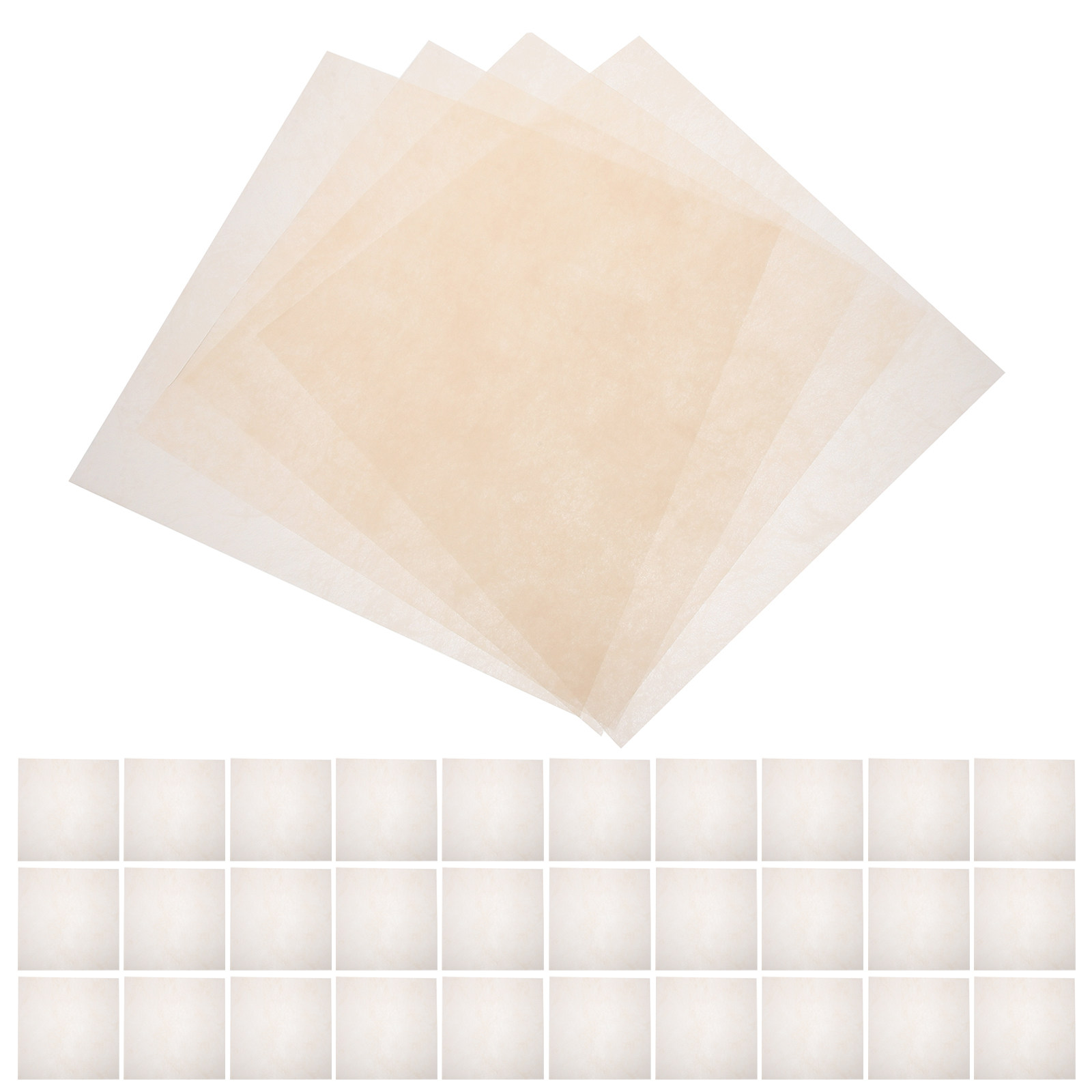 Florist Flower Supply - กระดาษห่อดอกไม้แบบยับมือ กันน้ำ สีเบจ 100 แผ่น ขนาด