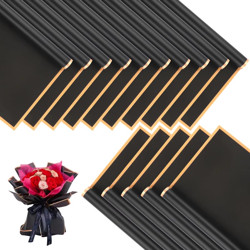 กระดาษห่อดอกไม้สีดำ 20 แผ่น ขอ - Florist Flower Supply บทวิจารณ์และราคา