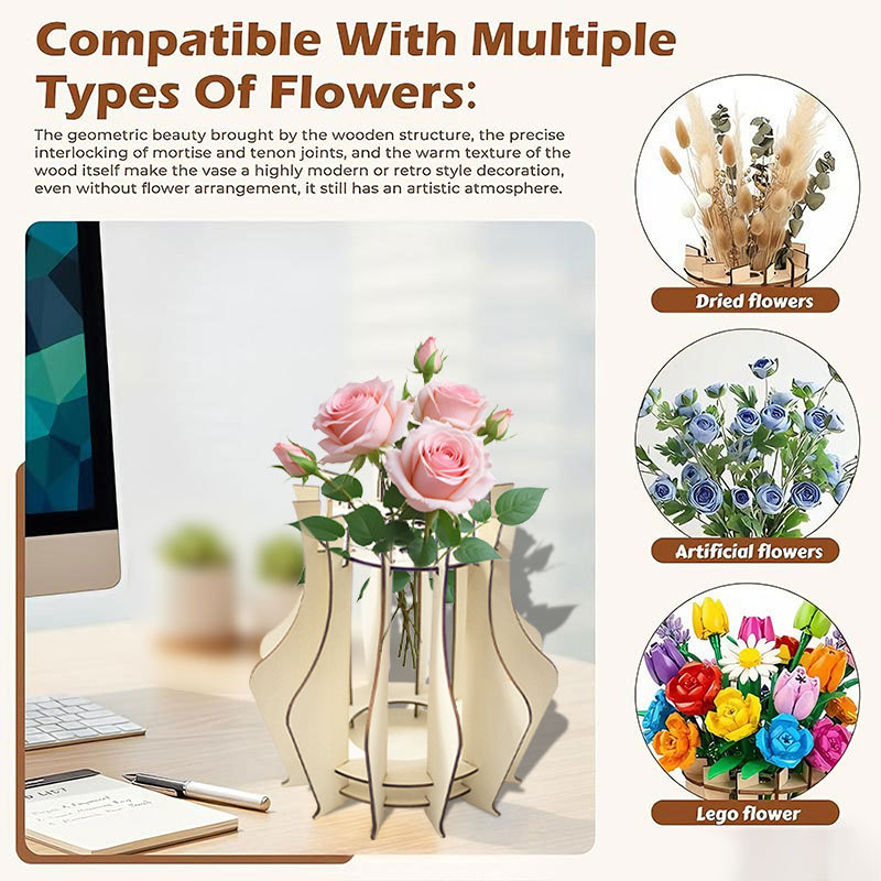 แจกันไม้แบบจิ๊กซอว์สำหรับใส่ช่ - Florist Supply Vases บทวิจารณ์และราคา